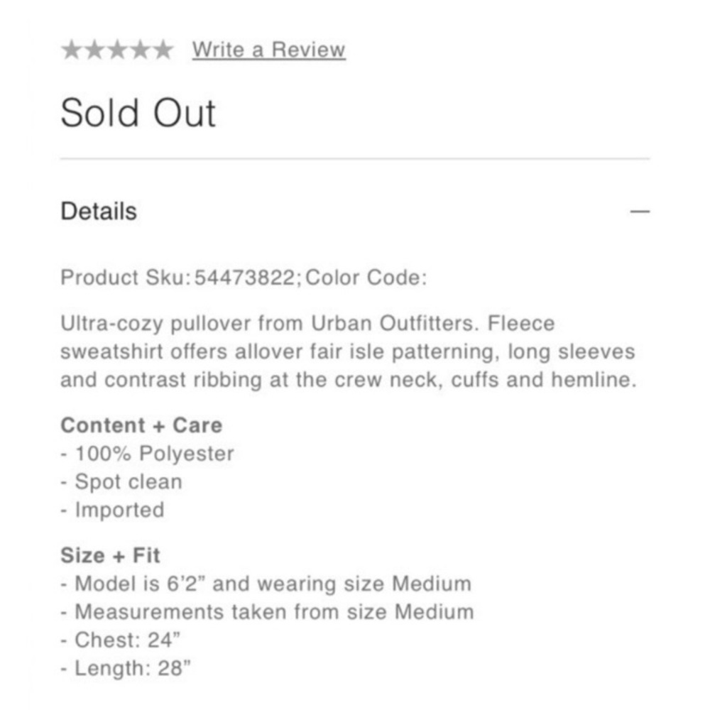 URBAN OUTFITTERS🔹Cozy Sherpa Fair Isle Crewneck Sweatshirt - Picture 16 of 16